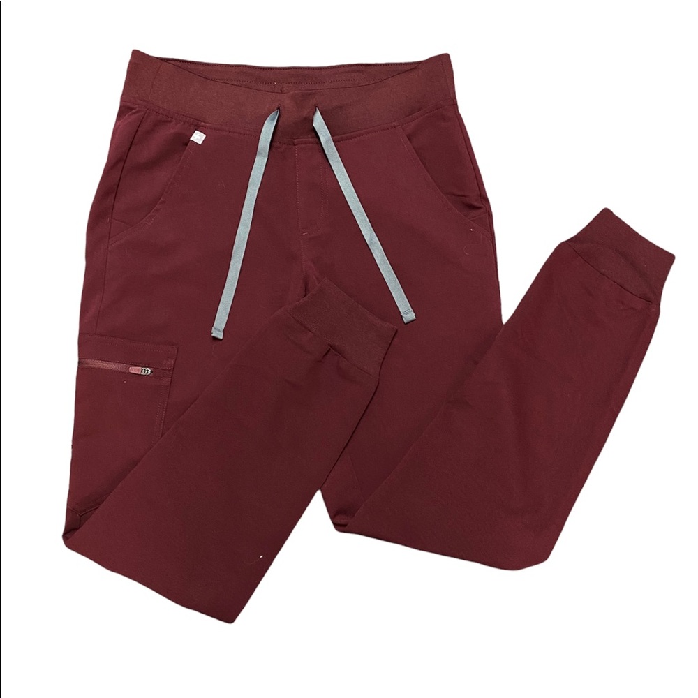 FIGS- Jogger Scrub Pants- Burgundy XS